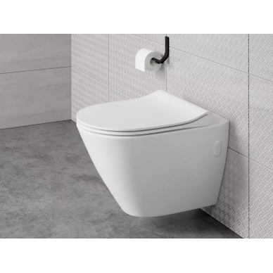 Подвесной унитаз Cersanit Oval Clean On DPL EO slim (A63114) микролифт 6