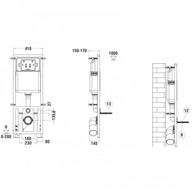 Инсталляция Welt Wasser MARBERG 410 + NESENBACH 004 GL-WT + MAR 410 RD в комплекте с унитазом, безободковый, с сидением микролифт 4