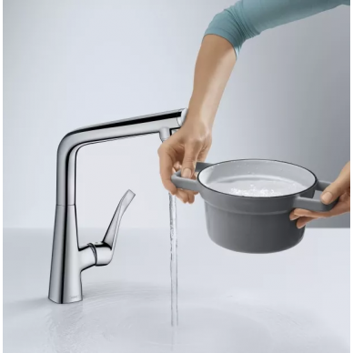 Смеситель для кухни Hansgrohe Metris Select (14883800) сталь 10