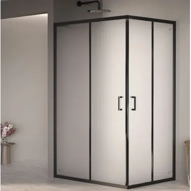 Душевой уголок RGW Passage PA-040B (100x80) профиль чёрный/ стекло матовое-сатинат 0