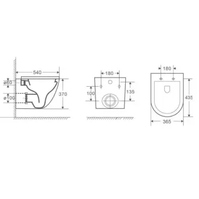 Инсталляция Welt Wasser AMBERG 350 ST + MERZBACH 041 XL GL-WT + Amberg RD-MT CR в комплекте с унитазом, безободковый, с сидением микролифт 5