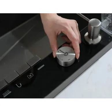 Мойка кухонная Cerutti SPA Gloria II CT10356 многофункциональная, чёрная 5