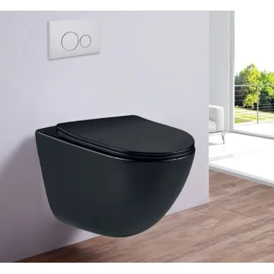 Подвесной унитаз Esbano Lotus (ESUPLOTUBM) с микролифтом, черный матовый 1