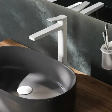 Смеситель для раковины Wasserkraft Weil 2300 2303H высокий, белый матовый 12