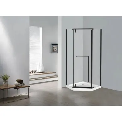 Душевой уголок Esbano ESS-100PR-B 100x100 см, профиль черный/стекло прозрачное 7