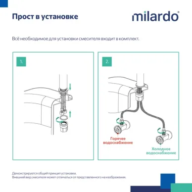 Смеситель для раковины Milardo Maze MAZBL01M01 черный 6