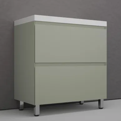 Тумба для ванной Style Line Манхэттен ЛС-00002373 80см, напольная, олива 6
