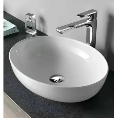 Раковина накладная Orange B05-520W 52x39 см, белая 1