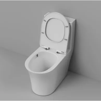 Унитаз напольный Grossman Thin Rim GR-5607SQ смыв Торнадо, безободковый, с тонким сиденьем микролифтом 3
