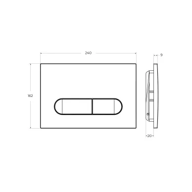 Смывная клавиша Cezares Liner LINER-BTN-IN сатин 1