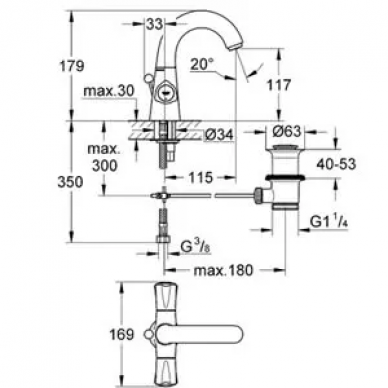 Смеситель для раковины Grohe Avina (21093000) 1