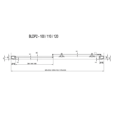 Душевая дверь Ravak Blix BLDP2 (0PVA0C00Z1) (100 см) профиль блестящий прозрачное стекло 5