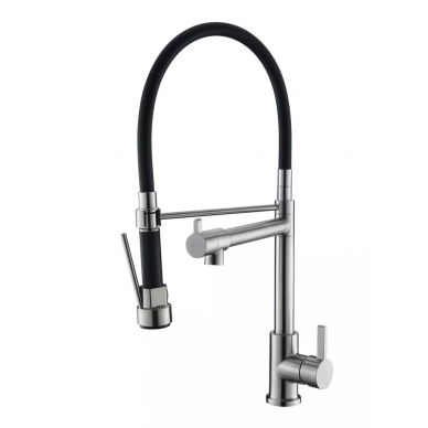 Смеситель для кухни BelBagno (BB-LAM50-IN) сатин/черный 0