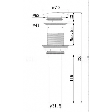 Сливной набор для раковины Ceramicanova (CN2000MB) черный матовый 1