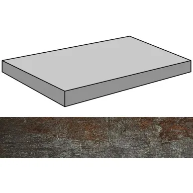 Cast Iron Black Natural Gradone Rec Ang 29.67x119.3 0