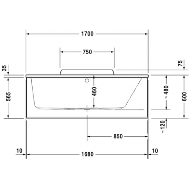Акриловая ванна Duravit DuraStyle 170x75 DX (700297000000000) 7