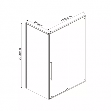 Душевой уголок Vincea Arno (VSR-1A8012CL) 120x80х200 см, профиль хром/стекло прозрачное 8
