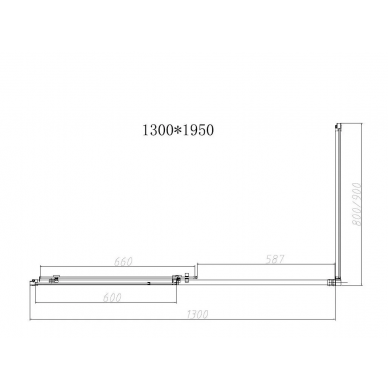 Душевой уголок Vincea Slim-N (VSR-4SN9013CL) 130х90х195 см, профиль хром/стекло прозрачное 5