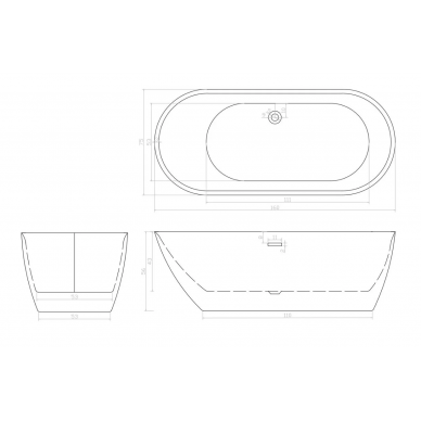 Акриловая ванна Cerutti SPA Como (CT9901) (160х75) 7