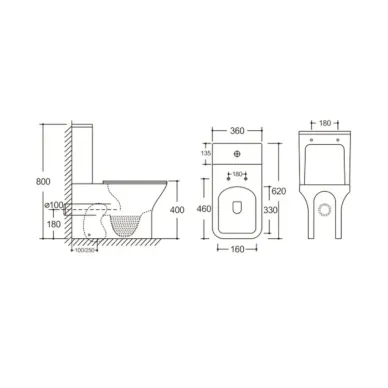 Унитаз напольный Cerutti SPA Elleros CT10093 безободковый, микролифт 7
