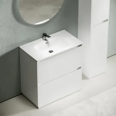 Тумба для ванной Sancos Libra Floor LB90FW напольная, 89 см, белый глянцевый 5