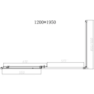 Душевой уголок Vincea Slim-N VSR-4SN8012CLG 120х80х195 см, профиль золото/стекло прозрачное 2