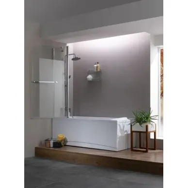 Шторка для ванны Aquanet SG-1200 120 см профиль хром/стекло прозрачное 5