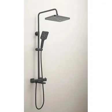 Душевая система Haiba HB24537-7 с термостатом, черная 5