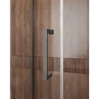 Душевой уголок Cezares Molveno MOLVENO-R-11-90+30-C-GM-IV 120x120 профиль оружейная сталь/стекло прозрачное 2