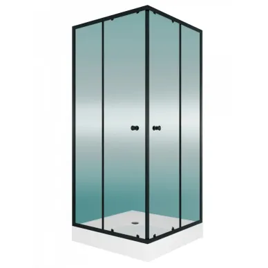 Душевой уголок Teymi Lina T00604 90x90, с поддоном, чёрный/стекло прозрачное 7