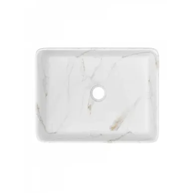 Раковина накладная Teymi Helmi T50281 48x37, мрамор белый 7