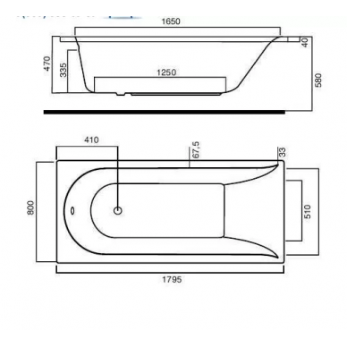 Панель AM.PM Inspire (W5AA-180-080W-P64) (фронтальная) 1
