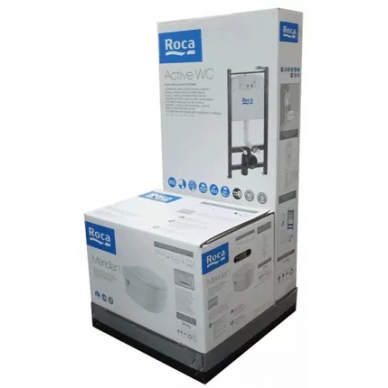 Инсталляция Roca Active WC ПЭК (893104110) в комплекте с унитазом Roca Meridian Compact микролифт 7