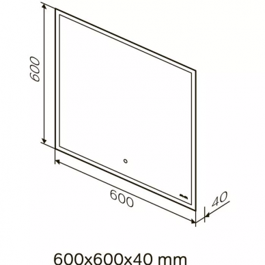Зеркало AM.PM Spirit 2.0 (M71AMOX0601SA) (60 см) с LED-подсветкой 5