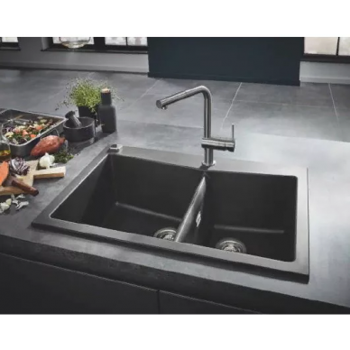 Мойка кухонная Grohe K700 (31657AT0) гранитная, серая 2