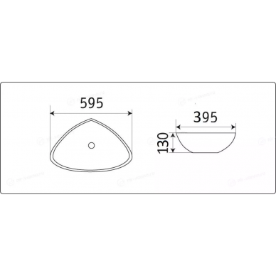 Раковина накладная CeramaLux N (7472B) (59.5 см) 5