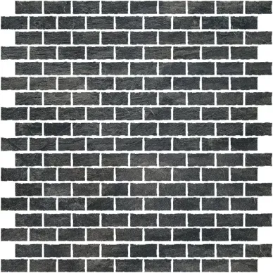 747815 Ardoise Noir Mosaico 1.5x3 6mm 30x30 0