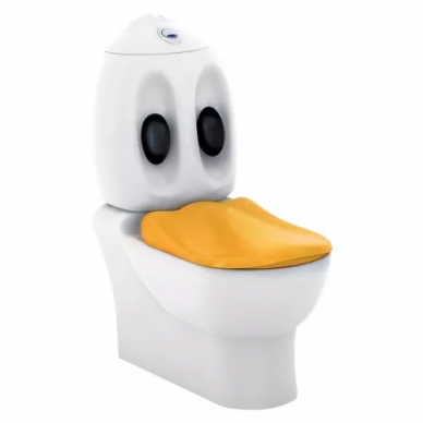 Крышка-сиденье детское Creavit Ducky (KC1003.01.1200E) микролифт, оранжевый 6