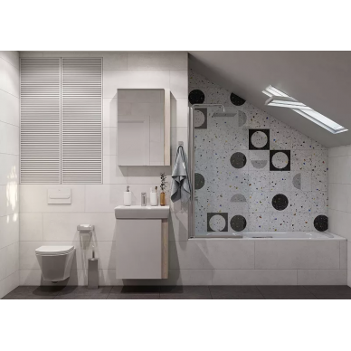 Тумба под раковину Aquaton Кантри (1A257601AHB20) 55 см, белый глянцевый/дуб верона 7