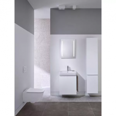 Чаша подвесного унитаза Geberit Smyle Square Rimfree (500.683.00.2), закрытая форма, микролифт 12