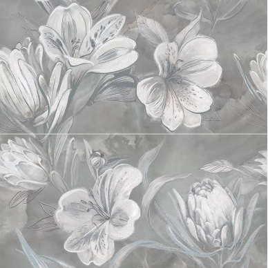 588912003 Панно Opale Grey Flower 63x63 0