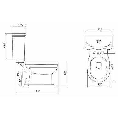 Чаша напольного унитаза BelBagno Boheme (BB115CPR) без бачка и сиденья 7