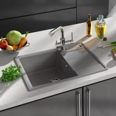 Мойка кухонная Lemark Imandra 640 (9910021) серый 2
