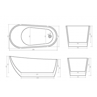 Акриловая ванна Cerutti SPA Viva (CT9127) (170х75) 7