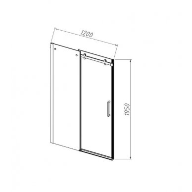 Душевая дверь Vincea Como-N (VDS-4CN120CLB) 120x195 см, профиль чёрный/стекло прозрачное 4