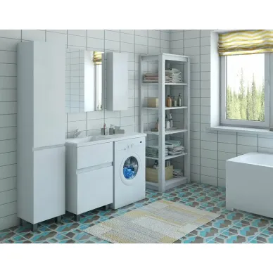 Тумба с раковиной Эстет Dallas Luxe 110 L (ФР-00001965) (левая) 2 ящика, белая 7