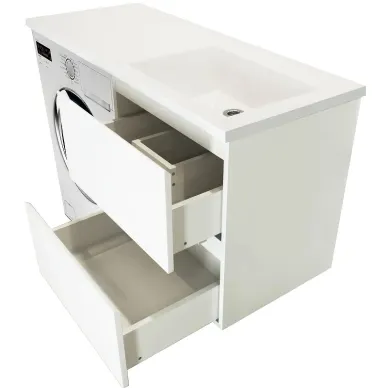 Тумба с раковиной Эстет Dallas Luxe 105 R (ФР-00009672) (правая) подвесная, 2 ящика, белая 5