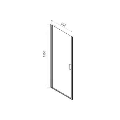 Душевой уголок Vincea Alpha VSR-3ALP9095MT 95х90х195 см, профиль хром/стекло текстурное 5