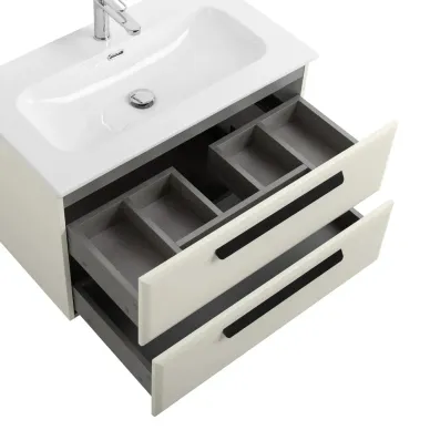Тумба для ванной Cezares Eco ECO-CER-N-900-2C-SO-BL подвесная (90 см) (Bianco Lucido) 5
