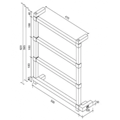 Полотенцесушитель электрический Margaroli 842 BOX 1